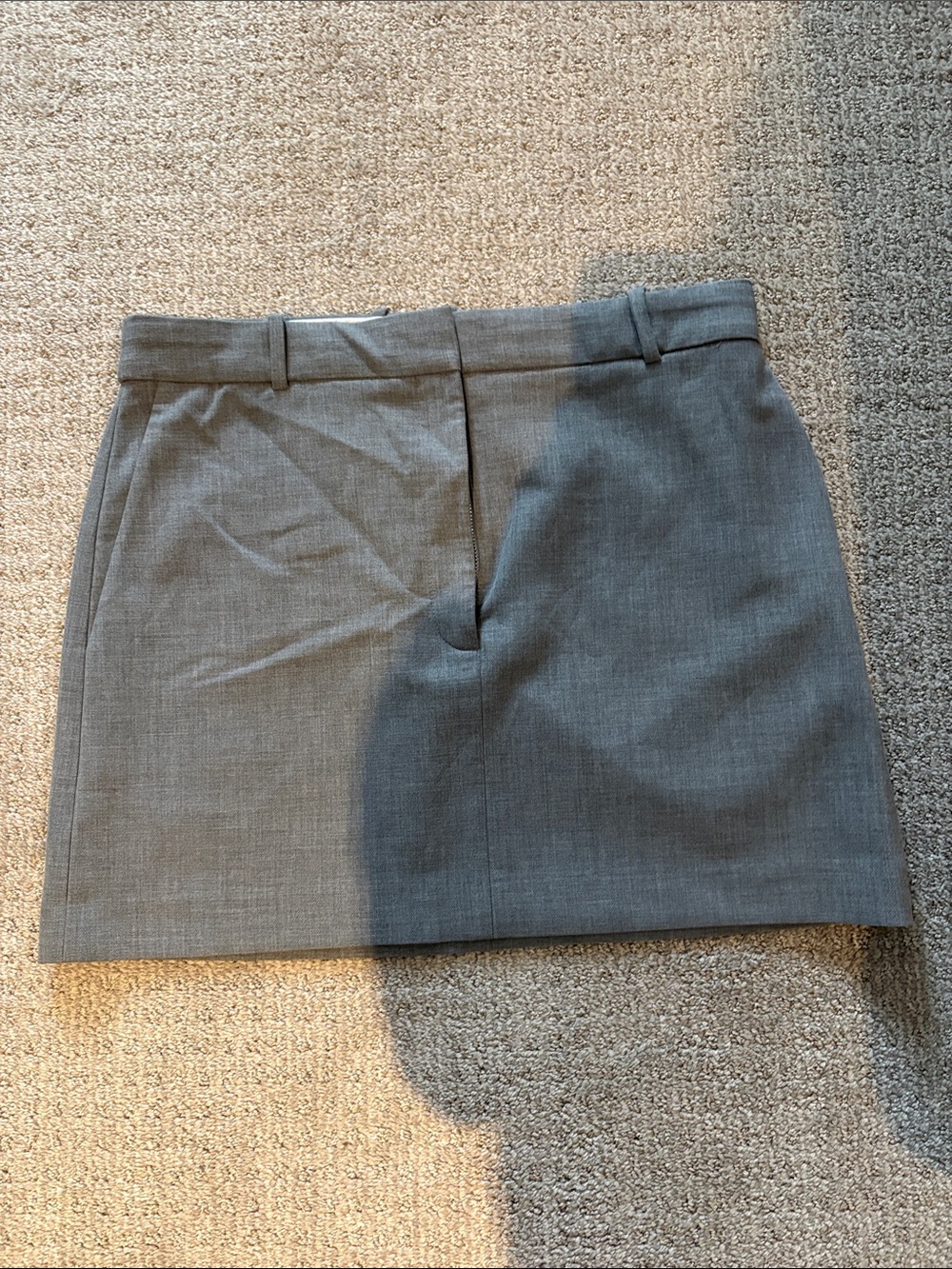 Babaton Gray Chisel Skirt